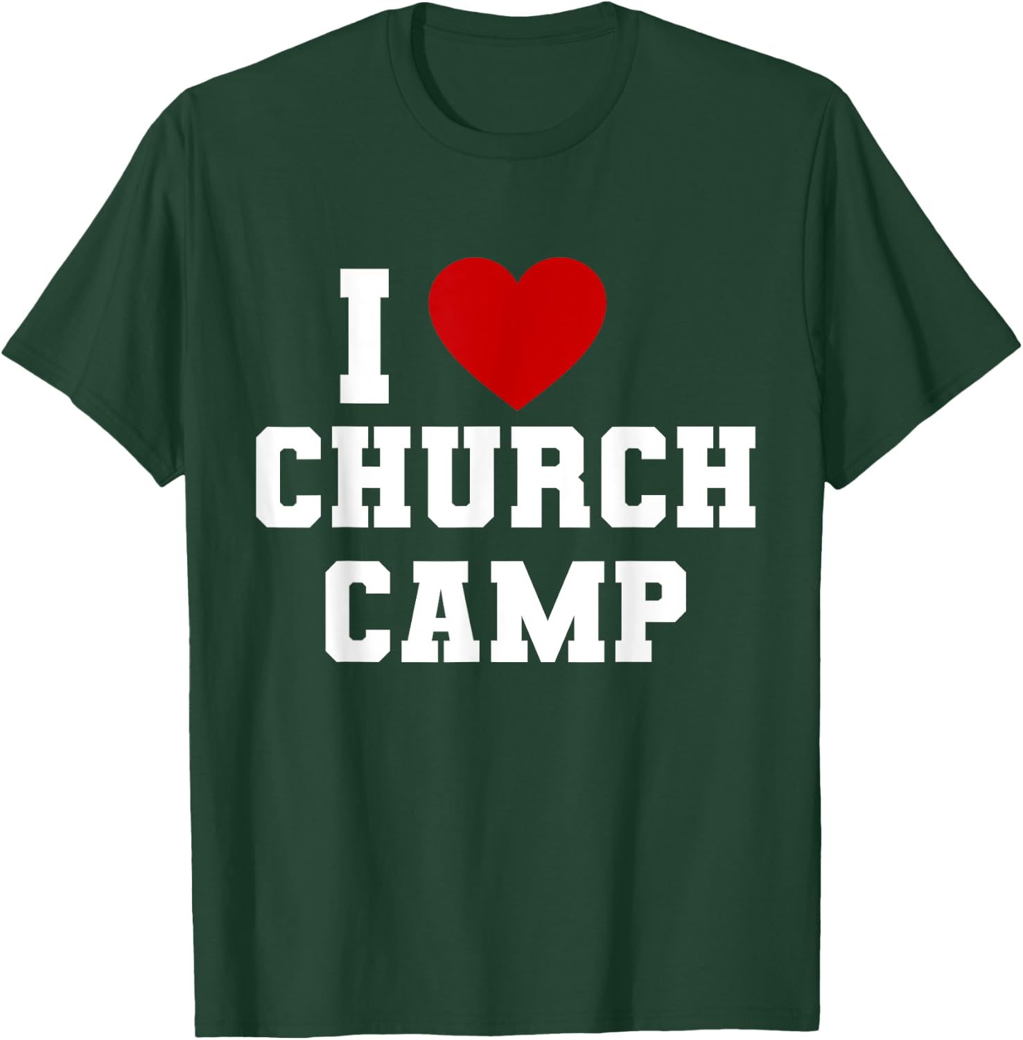 VBS I Love Church Camp Christian Church Bible School Jesus T-Shirt - T-Shirt | Forest