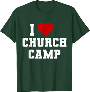 VBS I Love Church Camp Christian Church Bible School Jesus T-Shirt - T-Shirt | Forest