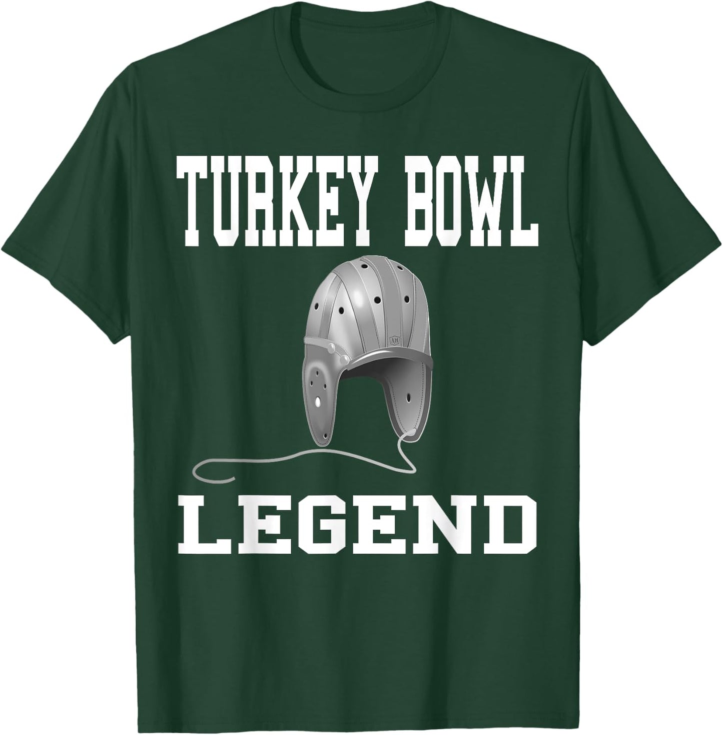 Thanksgiving Turkey Bowl Vintage Football Helmet T-Shirt - T-Shirt | Forest