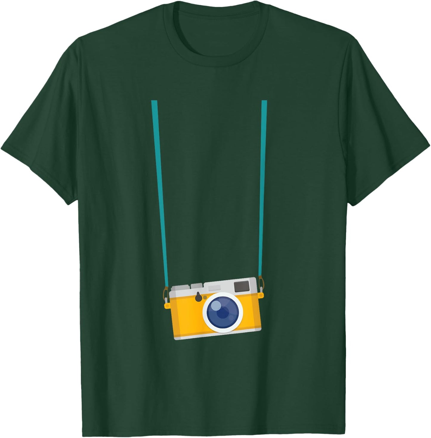Fake Tourist Camera Graphic - Holiday Vacation Photographer T-Shirt - T-Shirt | Forest