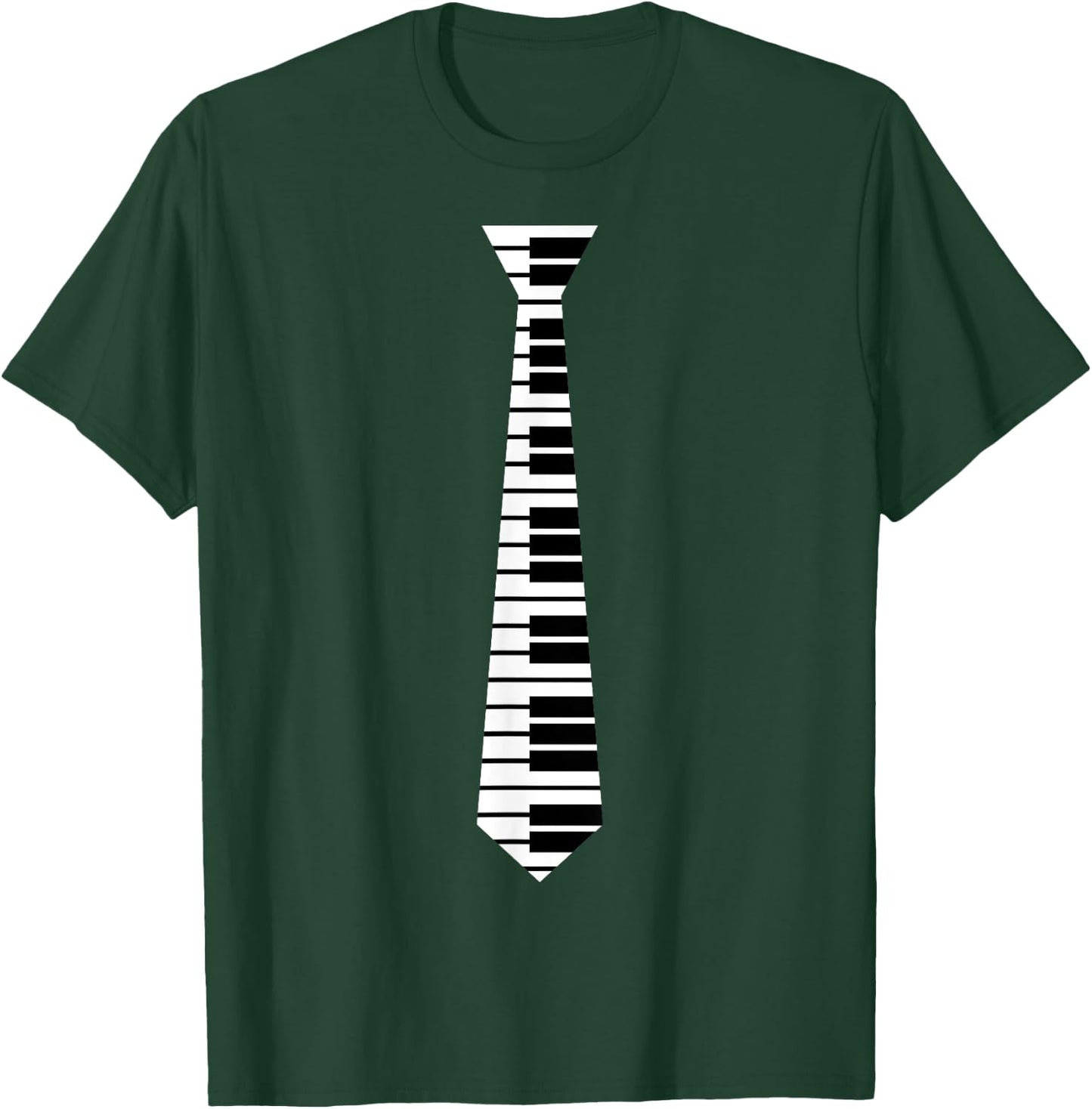 Piano Neck Tie Funny Humorous Keyboard Music Player Fun Gift T-Shirt - T-Shirt | Forest
