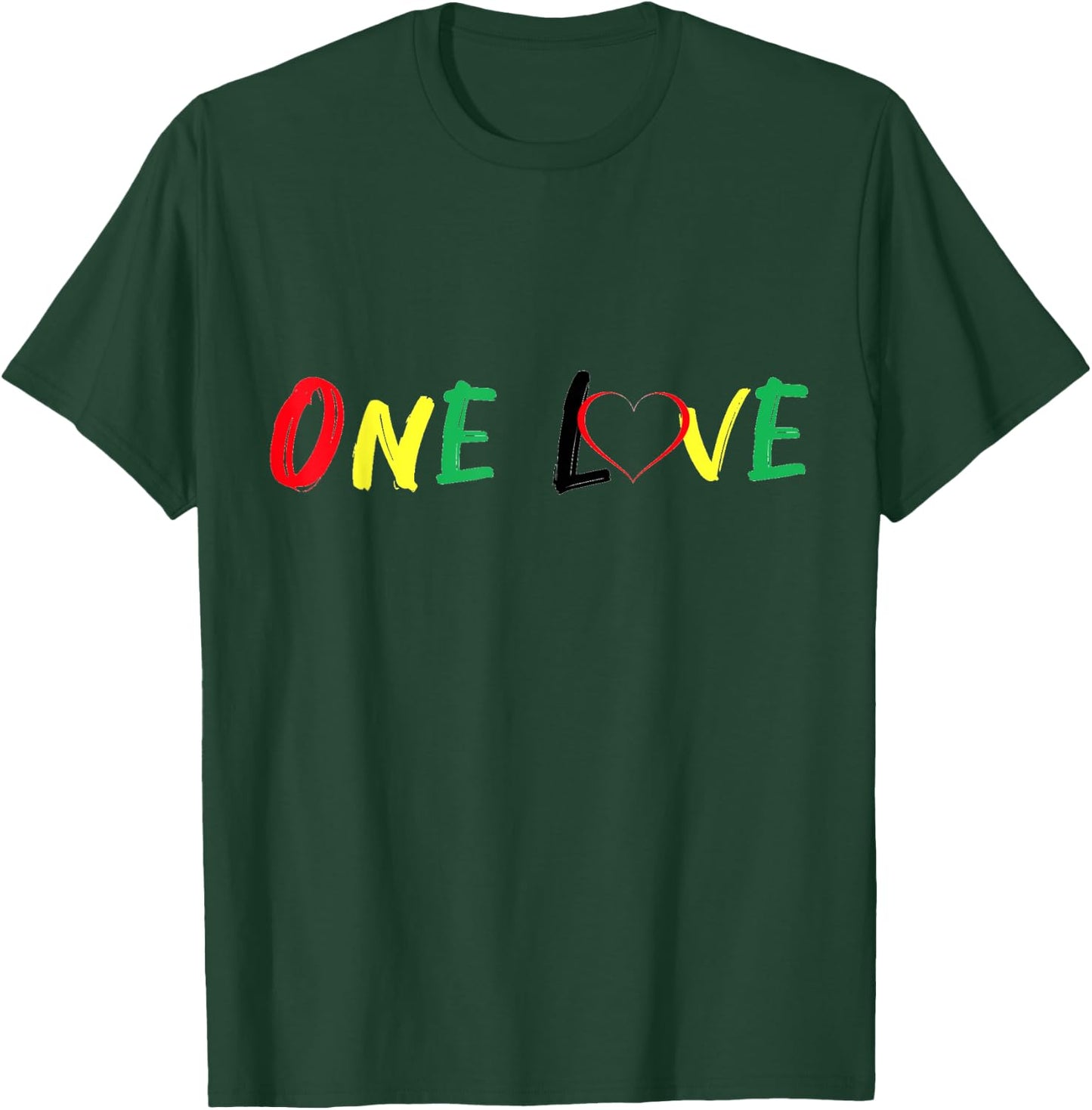 Reggae Rasta Lion Design Rastafari Jamaica Vibes Graphic T-Shirt - T-Shirt | Forest
