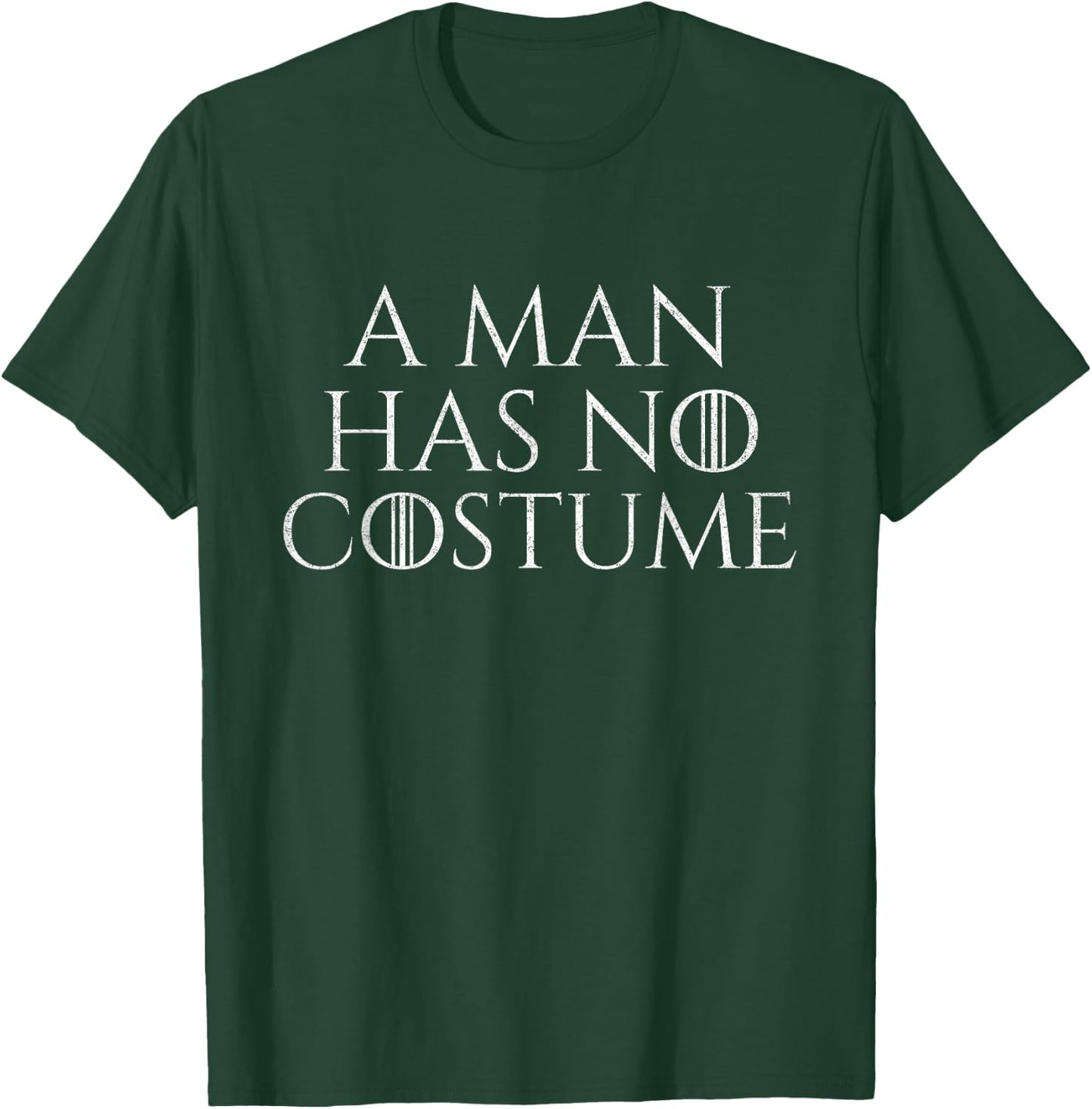 A Man Has No Costume Vintage Funny Halloween Joke T-Shirt - T-Shirt | Forest