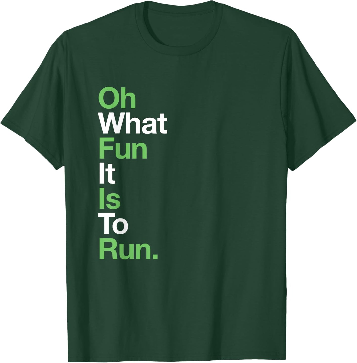 Funny Christmas Running - Oh What Fun It Is To Run T-Shirt - T-Shirt | Forest