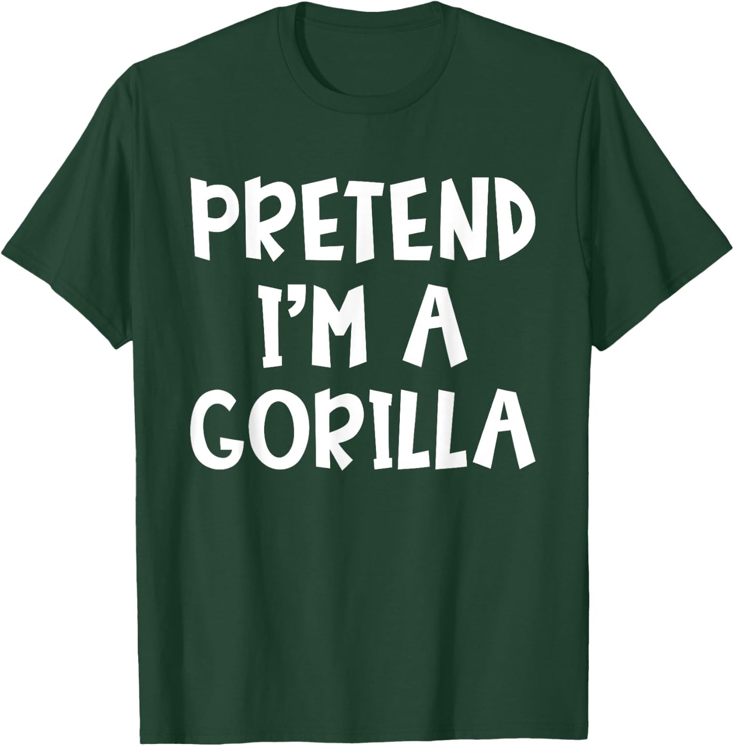 Pretend I'm A Gorilla Matching Costume Lazy Easy Halloween T-Shirt - T-Shirt | Forest