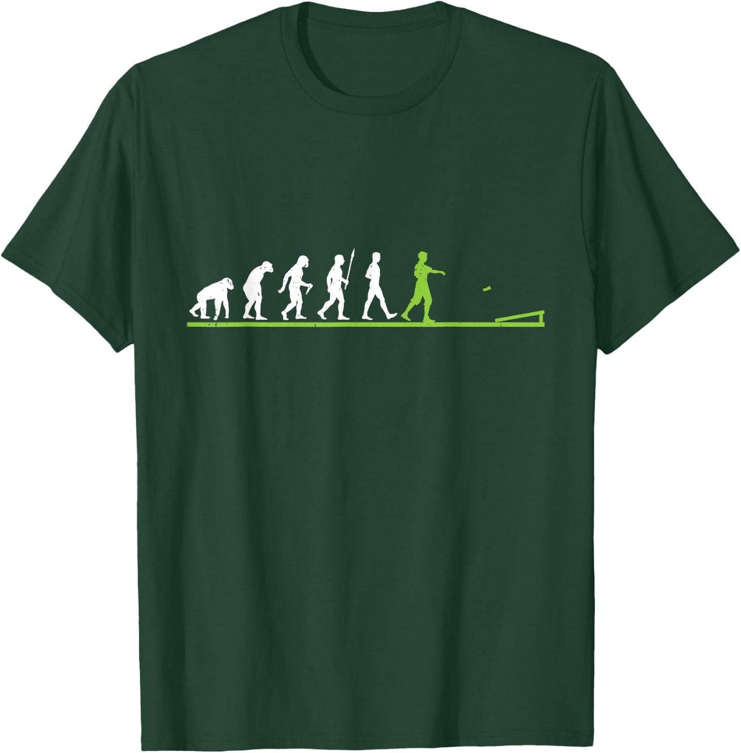 Cornhole Evolution Shirt - Funny Corn Hole Gift T-Shirt - T-Shirt | Forest