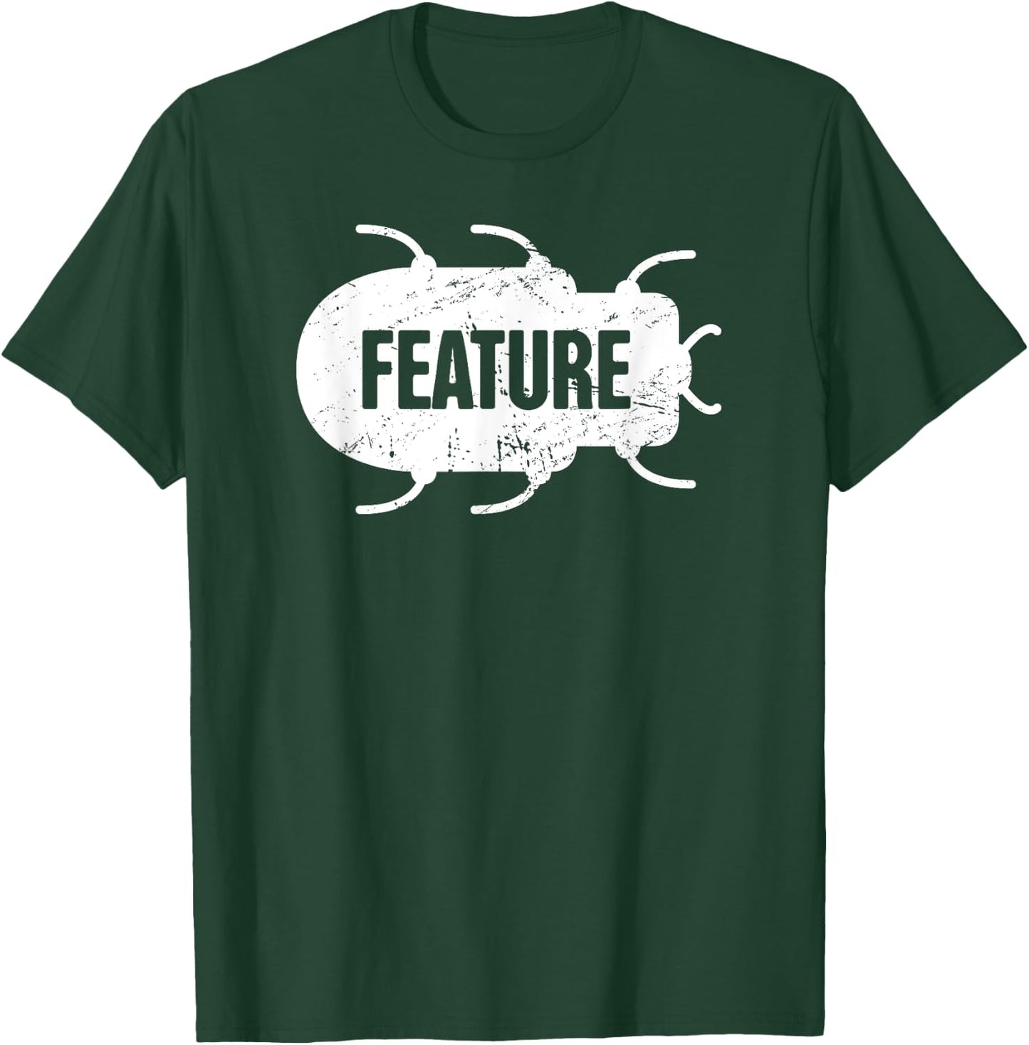 BUG | Distressed Software Engineer T-Shirt - T-Shirt | Forest