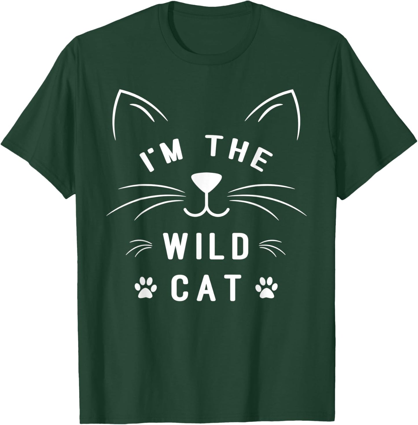 I'm The Wild Cat - Matching Group Halloween Cat Men Women Kids T-Shirt - T-Shirt | Forest
