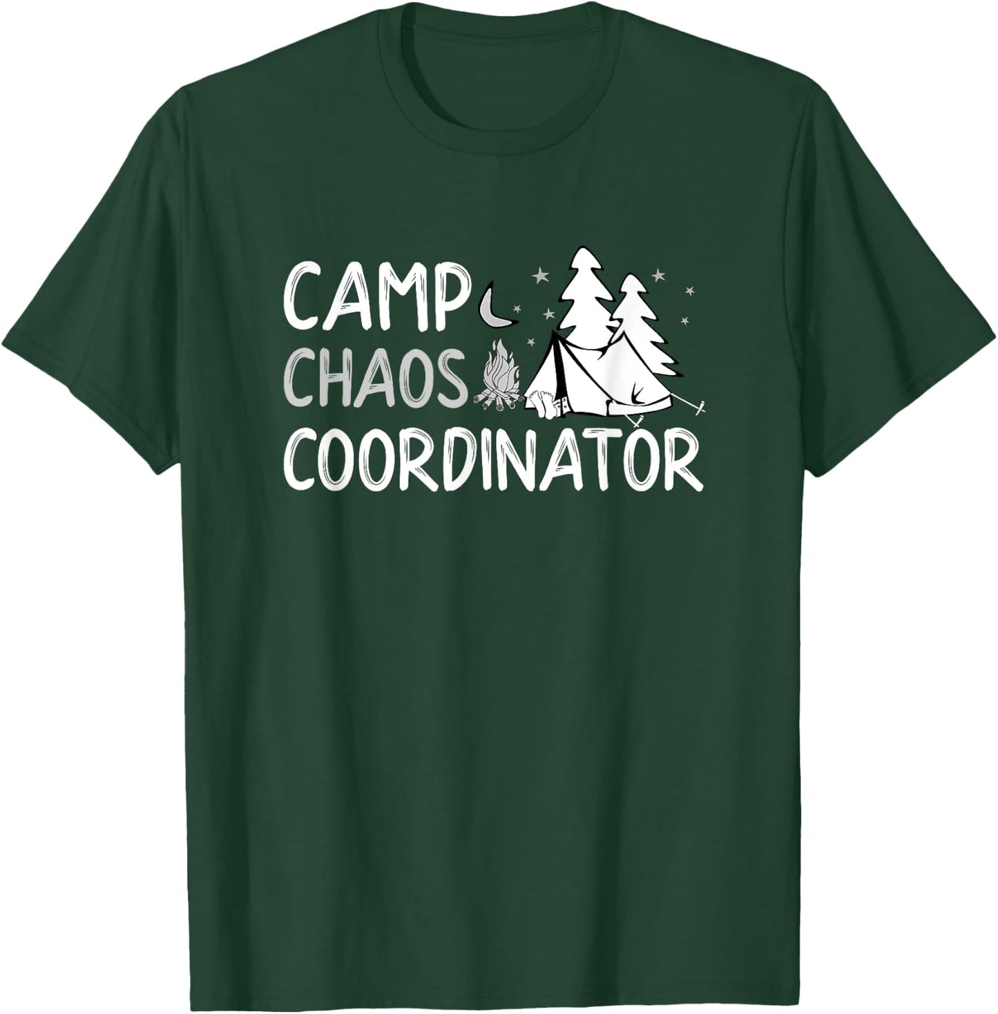Camp Chaos Coordinator Summer Director Counselor Women Girls Kids T-Shirt - T-Shirt | Forest