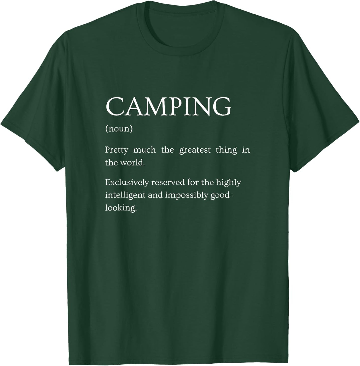 Camping Definition - Funny Sarcastic Camping Explanation T-Shirt - T-Shirt | Forest