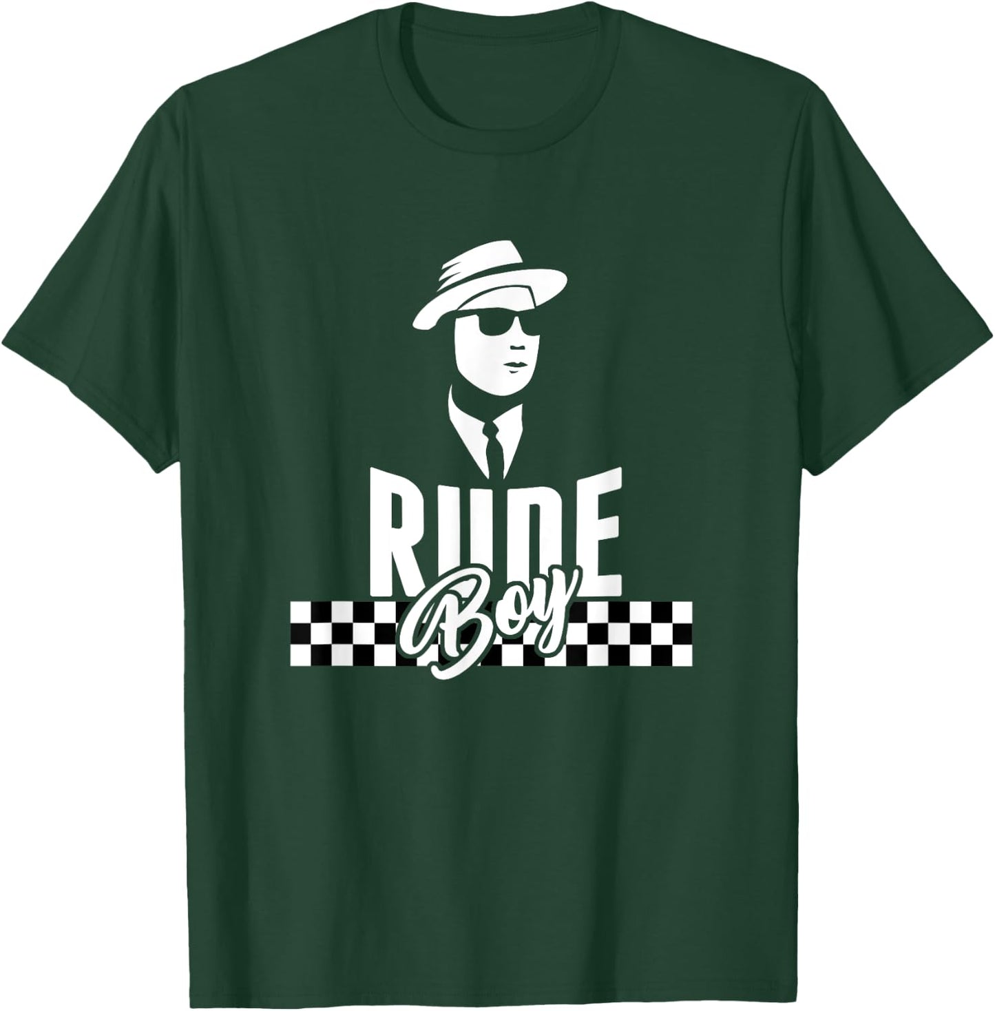 Ska Rude Boy Reggae Two Tone checkered music | gift T-Shirt - T-Shirt | Forest
