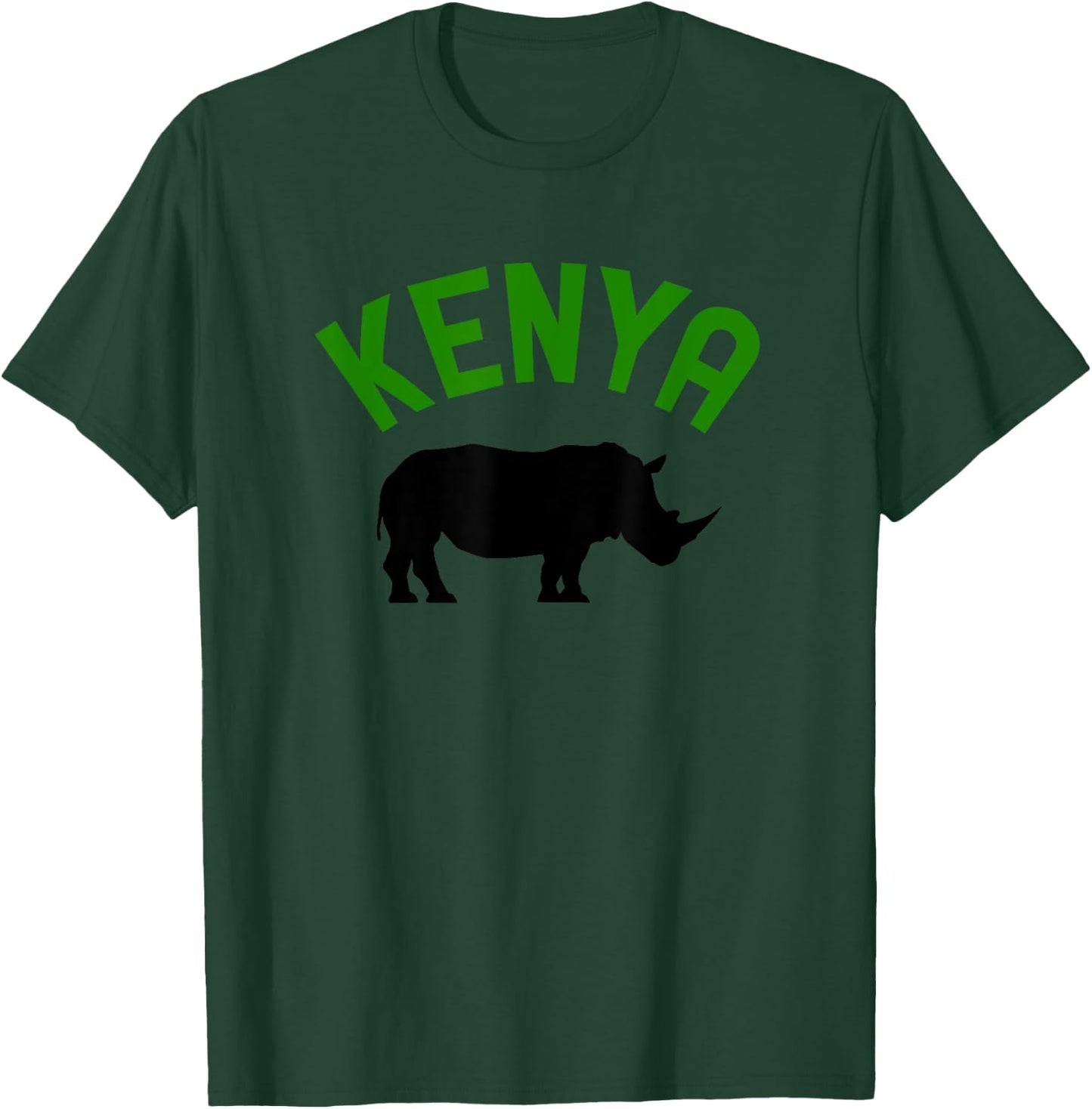Kenya Rhino Rhinoceros Safari Gift T-Shirt - T-Shirt | Forest