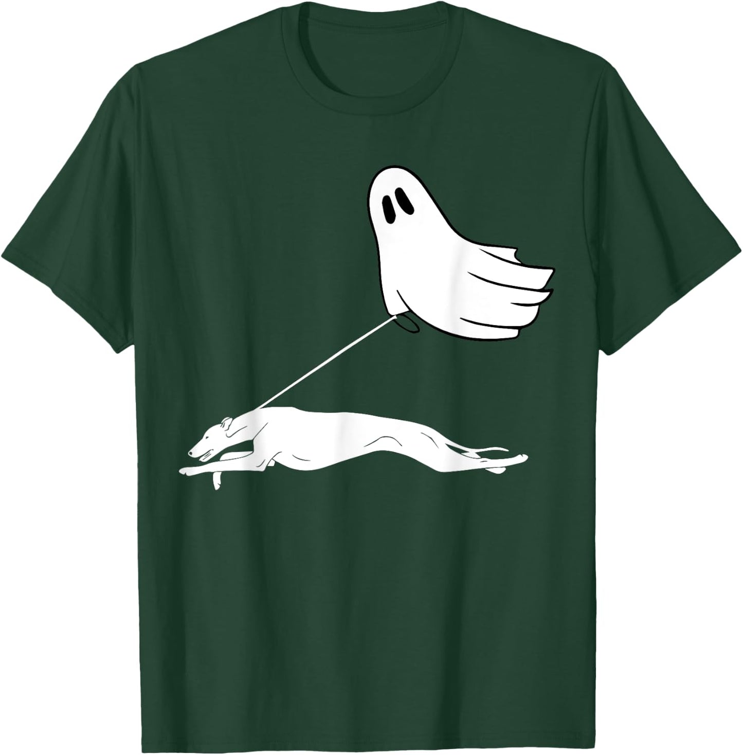 Ghost Greyhound Halloween T-Shirt - T-Shirt | Forest