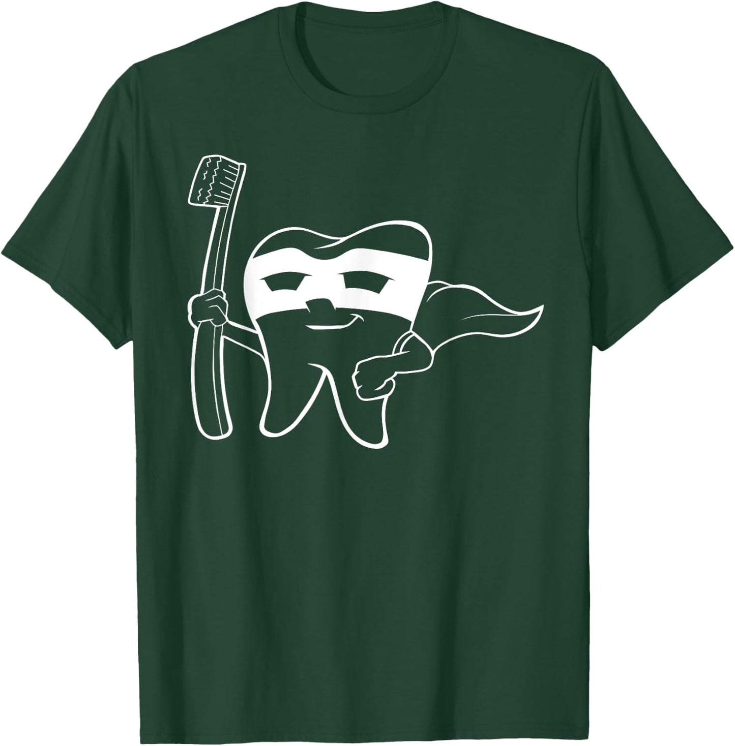 Super Hero Tooth Dental Babe Funny Hygiene Gift DDS T Shirt T-Shirt - T-Shirt | Forest