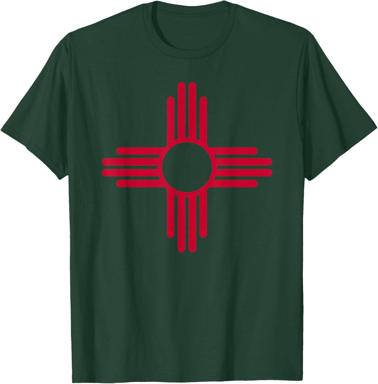 Red & Yellow Zia Sun Shirt Retro New Mexico Flag Shirt T-Shirt - T-Shirt | Forest