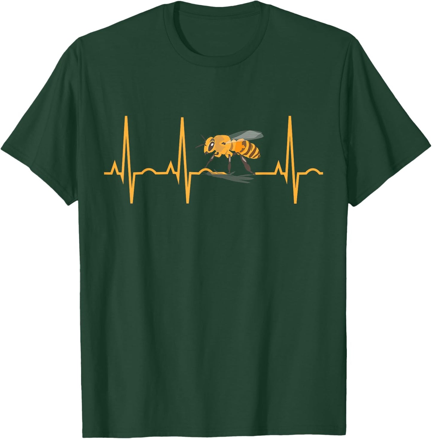 Bee Lover Gifts - Honeybee Heartbeat Men Women Kids T-Shirt - T-Shirt | Forest
