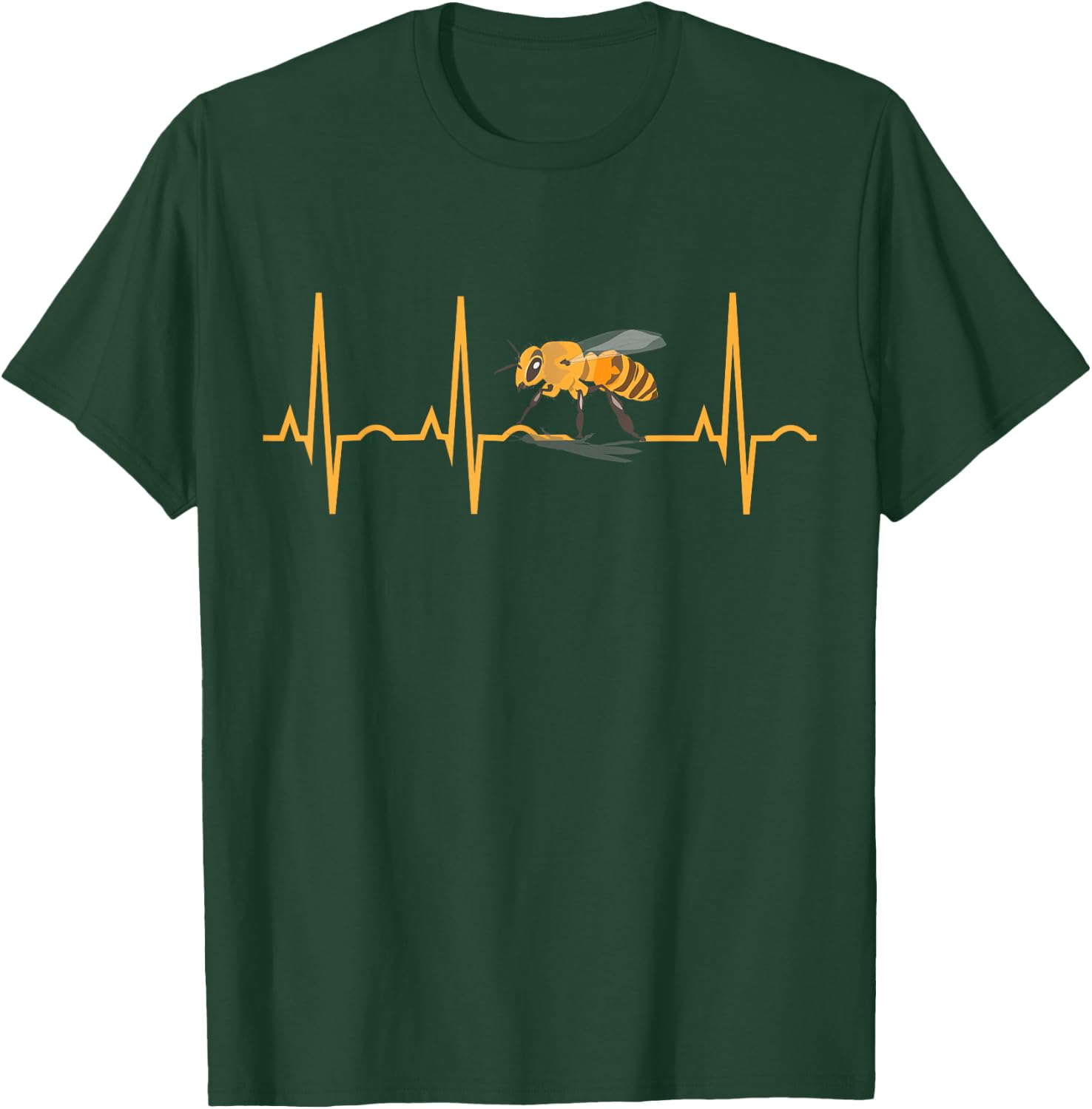 Bee Lover Gifts - Honeybee Heartbeat Men Women Kids T-Shirt - T-Shirt | Forest