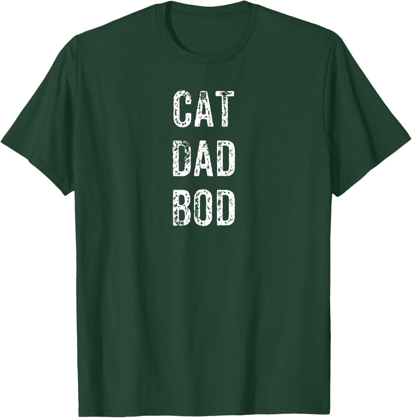 Funny Cat Dad Bod Pet Owner Fitness Gym Gift Men Women Girls Kids T-Shirt - T-Shirt | Forest