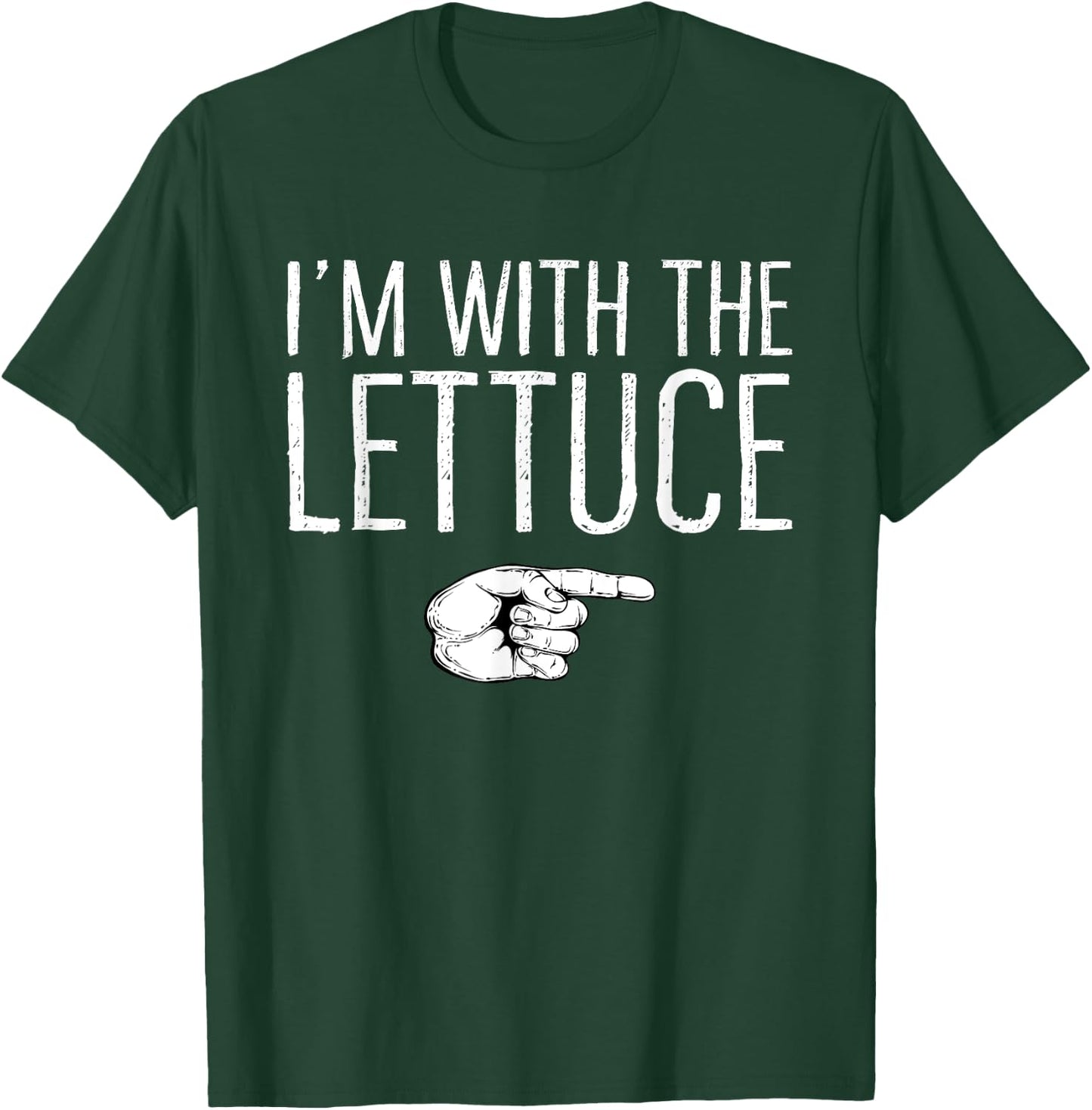 I'm With The Lettuce Matching Costume Lazy Halloween Party T-Shirt - T-Shirt | Forest
