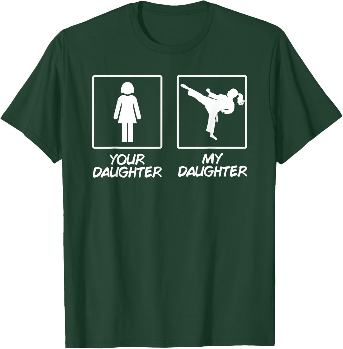 Funny Karate Mom Martial Arts Daughter Black Belt T-Shirt - T-Shirt | Forest
