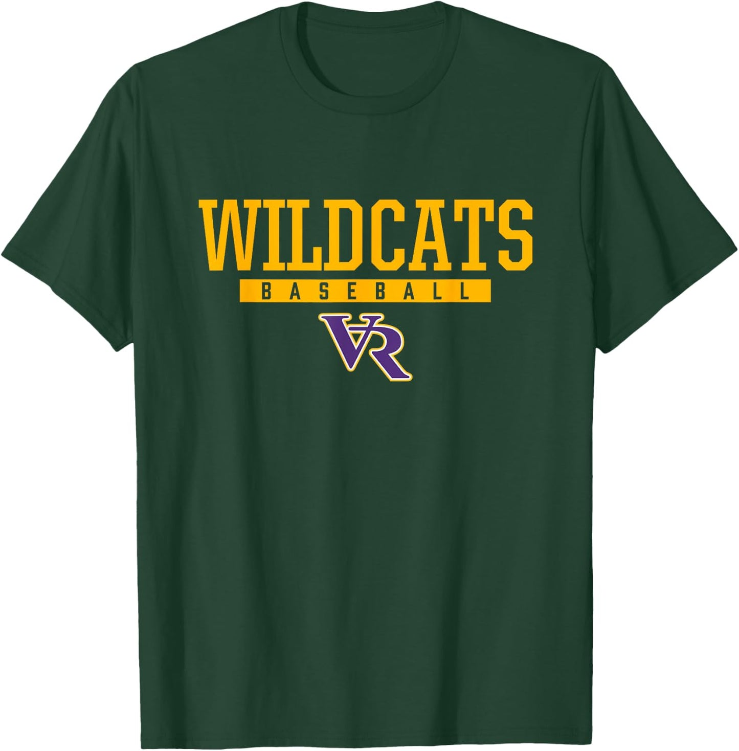 Villa Rica Wildcats Logo Baseball HS T-Shirt - T-Shirt | Forest