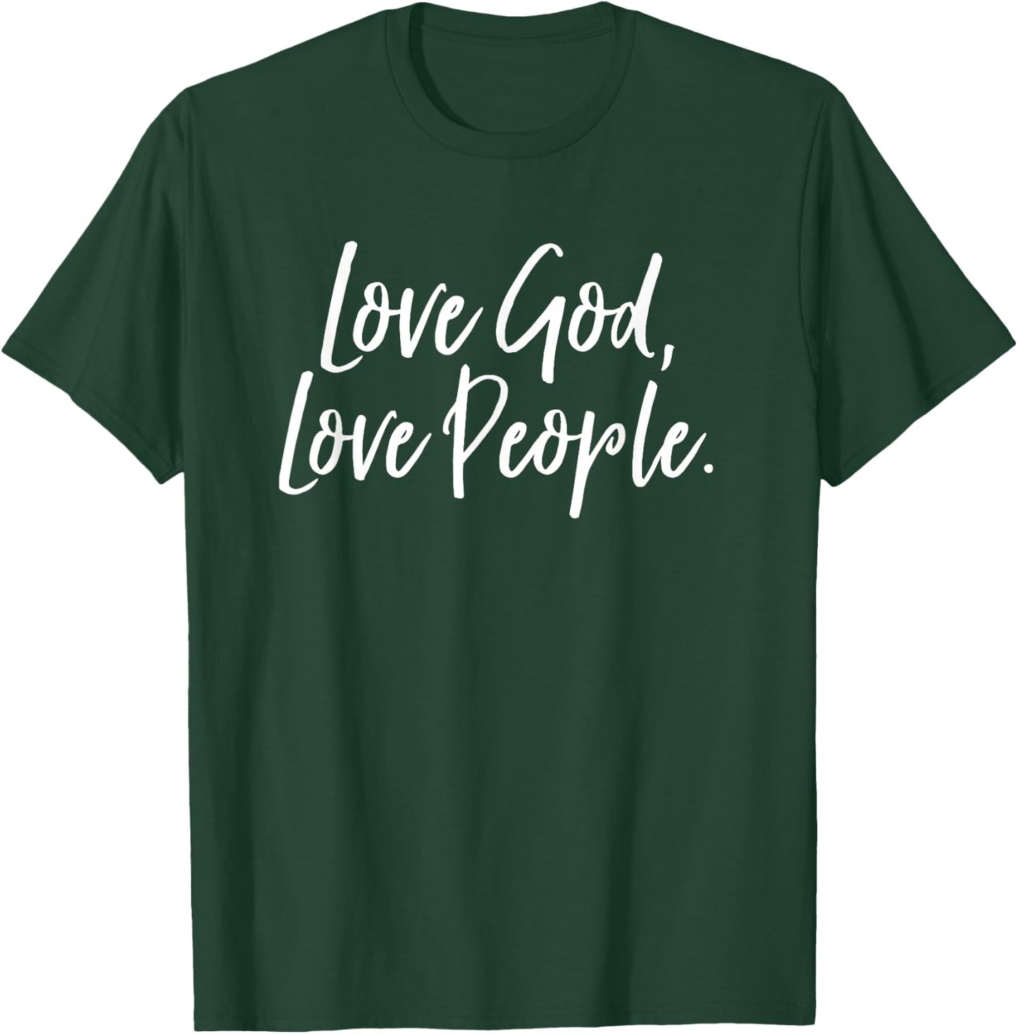 Love God Love People Vintage, Distressed Shirt T-Shirt - T-Shirt | Forest