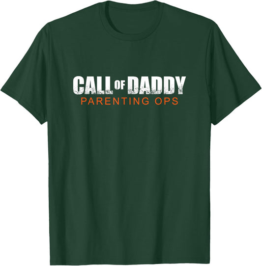 Gamer Dad Call of Daddy | Call Of Dad Parenting Ops T-Shirt - T-Shirt | Forest