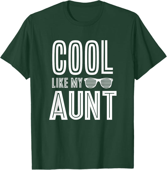 Cool Like My Aunt Retro Matching Family Tribe T-Shirt - T-Shirt | Forest