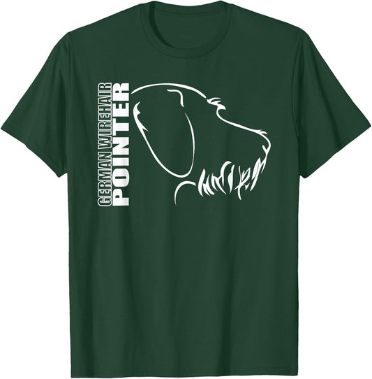 GERMAN WIREHAIR POINTER profile dog fun Shirt T-Shirt - T-Shirt | Forest