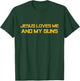 Patriotic 2nd Amendment Christ - Jesus Loves Me and My Guns T-Shirt - T-Shirt | Forest