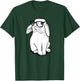 Rabbit Nerdy Geek Bunny With Glasses Kids Girls Boys T-Shirt - T-Shirt | Forest