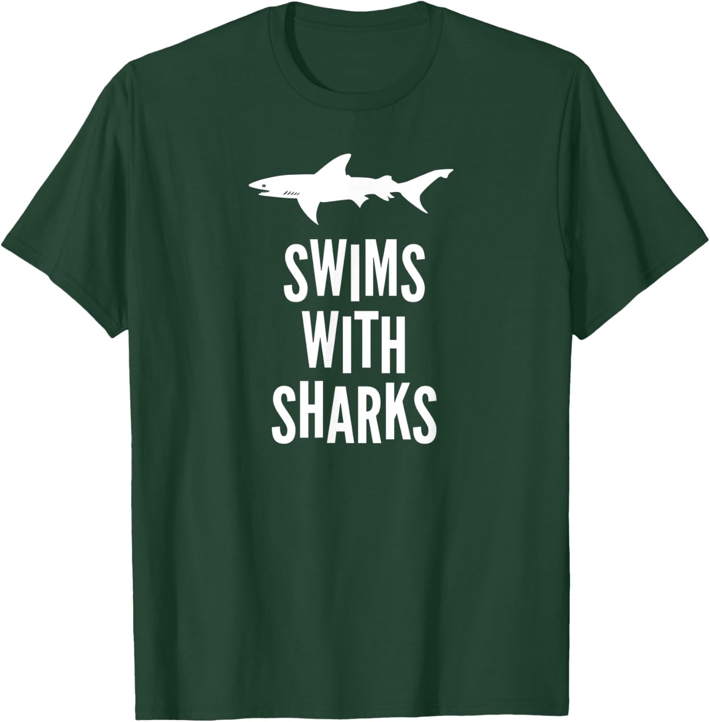 Swims With Sharks T-Shirt - T-Shirt | Forest