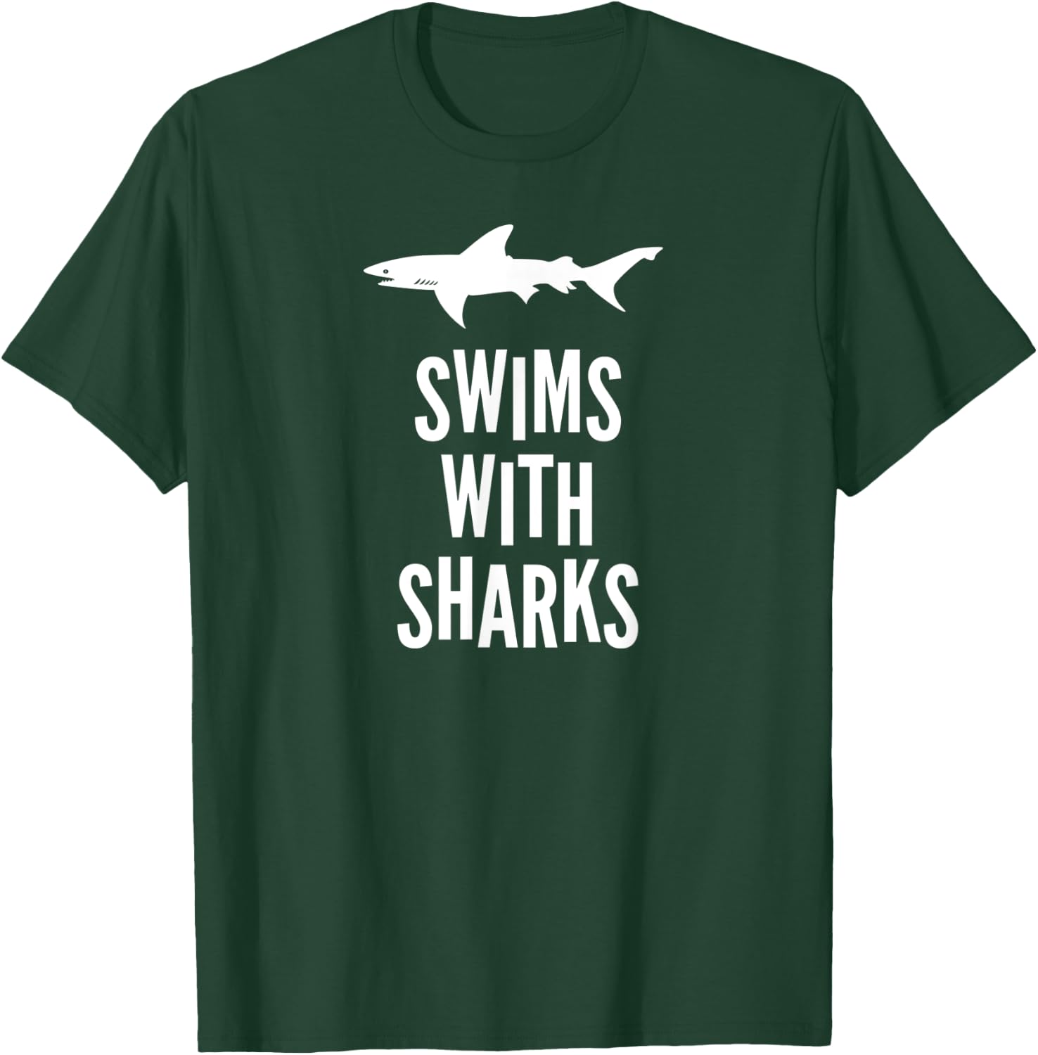 Swims With Sharks T-Shirt - T-Shirt | Forest