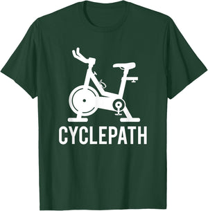 Cyclepath Love Spin Funny Workout Pun Gym Spinning Class T-Shirt - T-Shirt | Forest