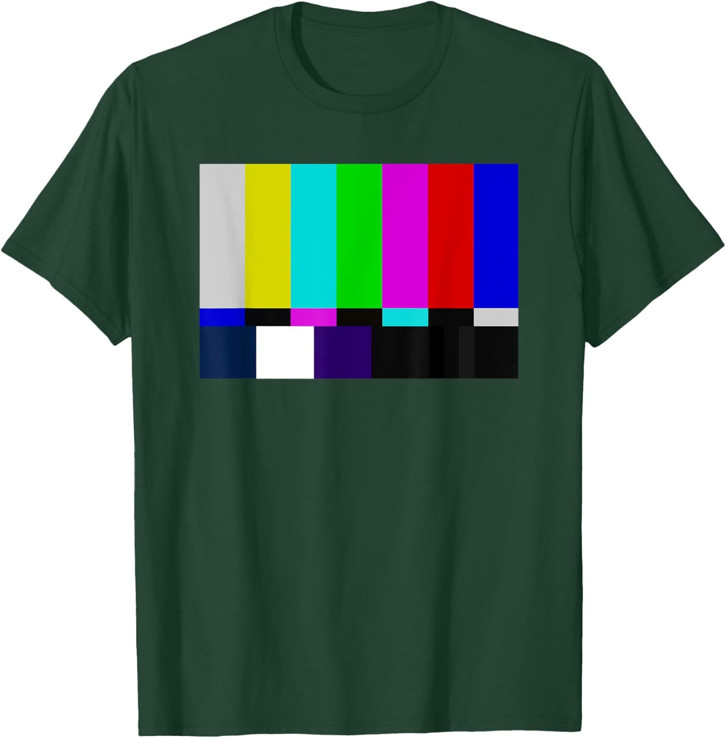 No TV Signal Television Screen Color Bars Test Cool Pattern T-Shirt - T-Shirt | Forest