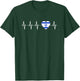 Israeli Heartbeat I Love Israel Flag Pro Jewish T-Shirt - T-Shirt | Forest