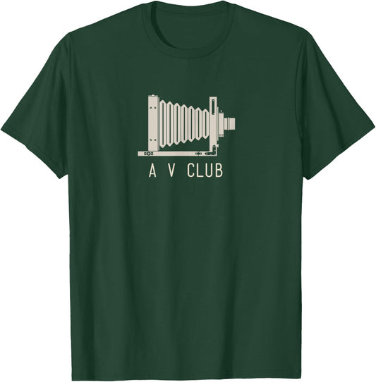 Funny AV Audio Visual Club Antique Camera T-Shirt - T-Shirt | Forest