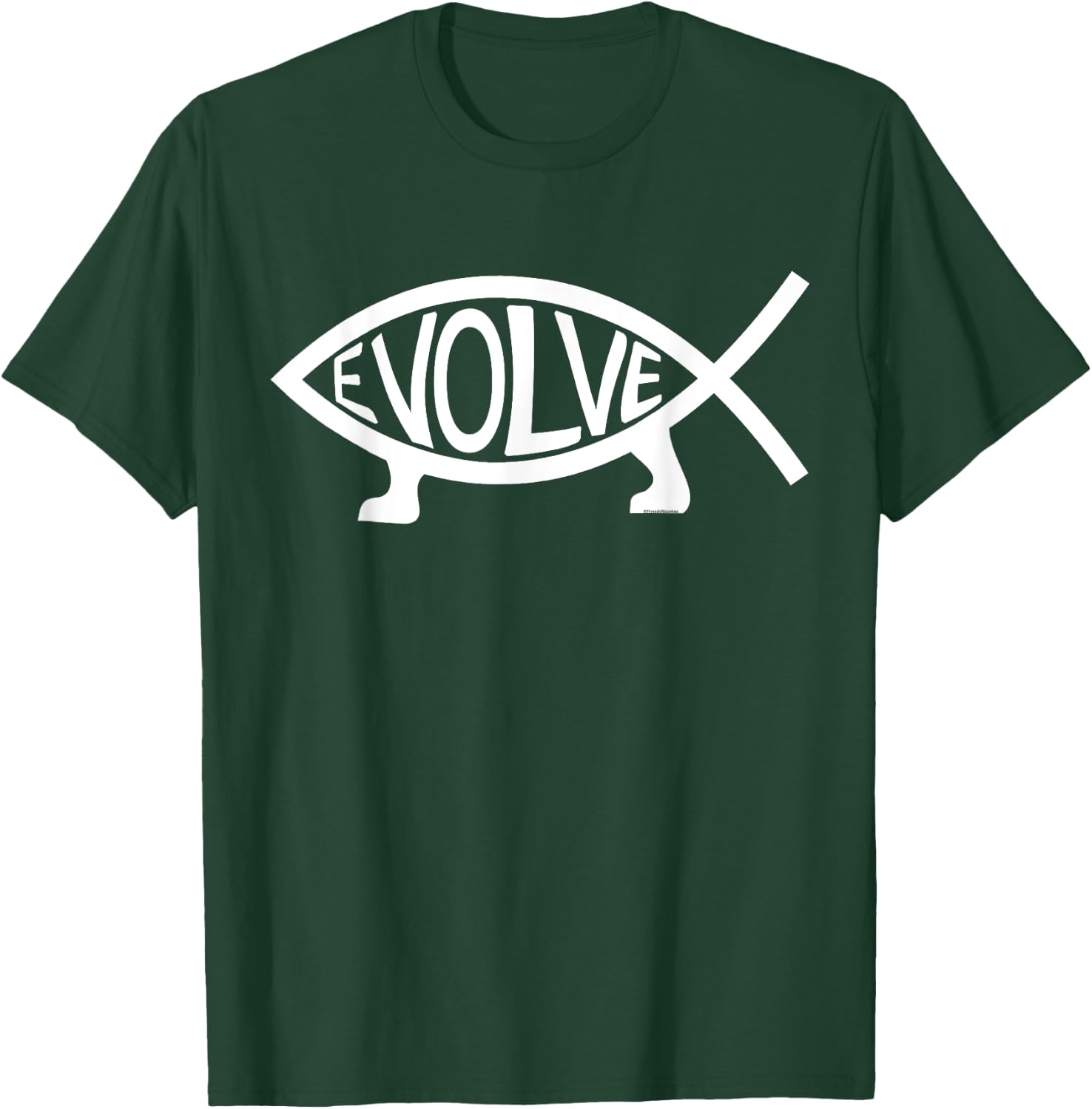 Evolve Atheist Fish Symbol T-Shirt - T-Shirt | Forest