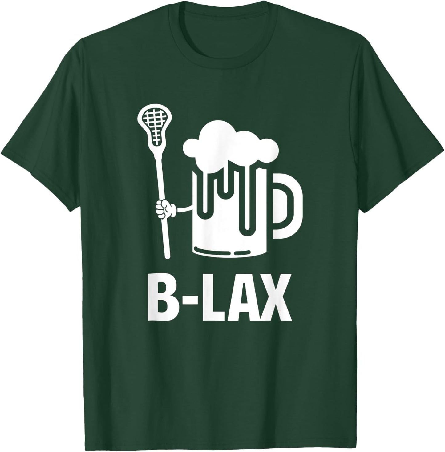 Lacrosse | Funny Gift Men Coach | Beer Lover B-Lex T-Shirt - T-Shirt | Forest