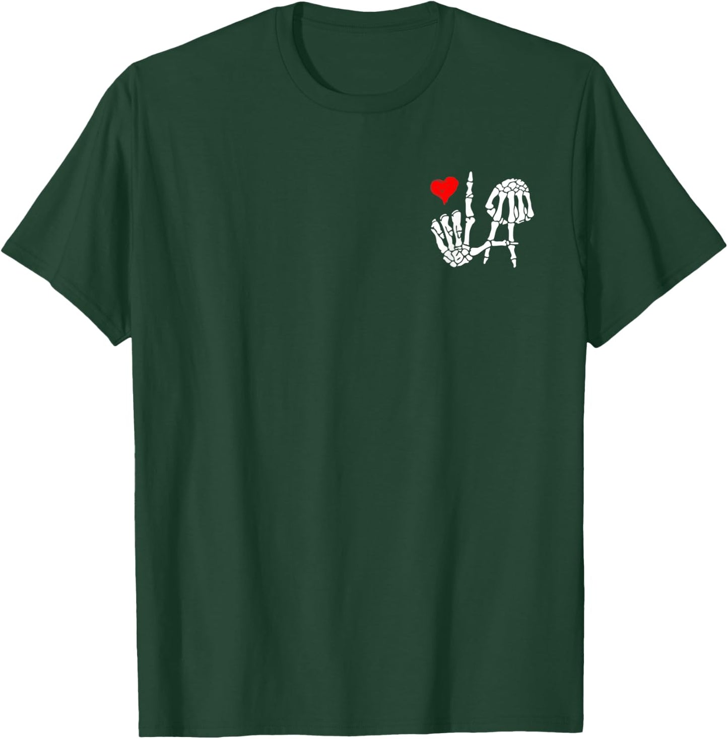 I Love Los Angeles with Skeleton LA Sign T-Shirt - T-Shirt | Forest