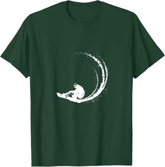 Ride Snow Snowboarder Snowboard Ski Board | Man Woman Kids T-Shirt - T-Shirt | Forest
