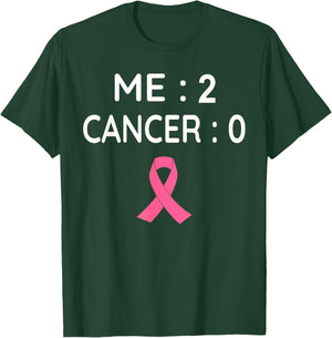Me 2 Cancer 0 Breast Cancer Awareness Pink Ribbon T-Shirt - T-Shirt | Forest