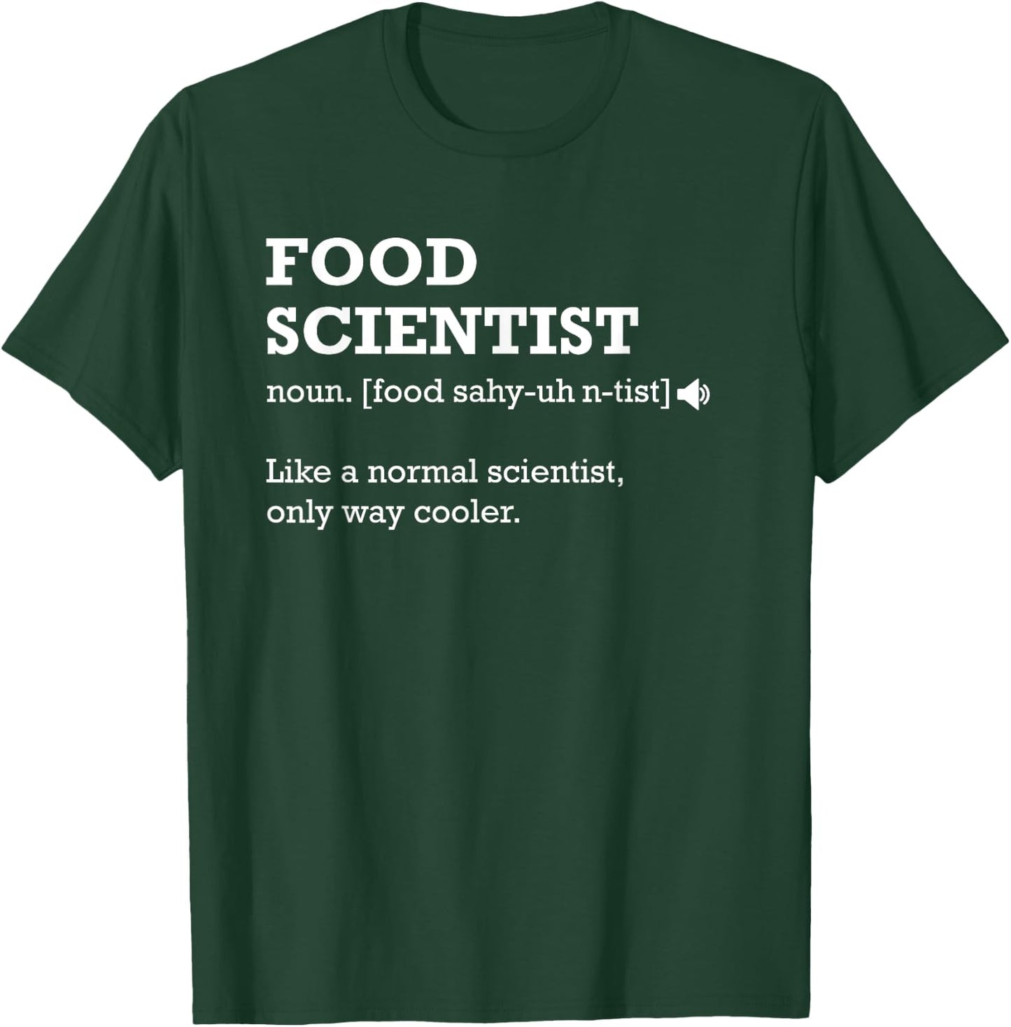 Funny Food Scientist Definition -Adults Black Small T-Shirt - T-Shirt | Forest