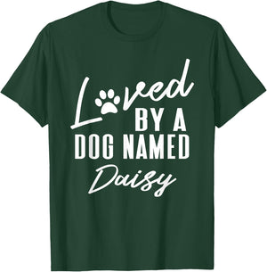 Personalized Dog Name Daisy Pet Lover Paw Print Men Women Kids T-Shirt - T-Shirt | Forest