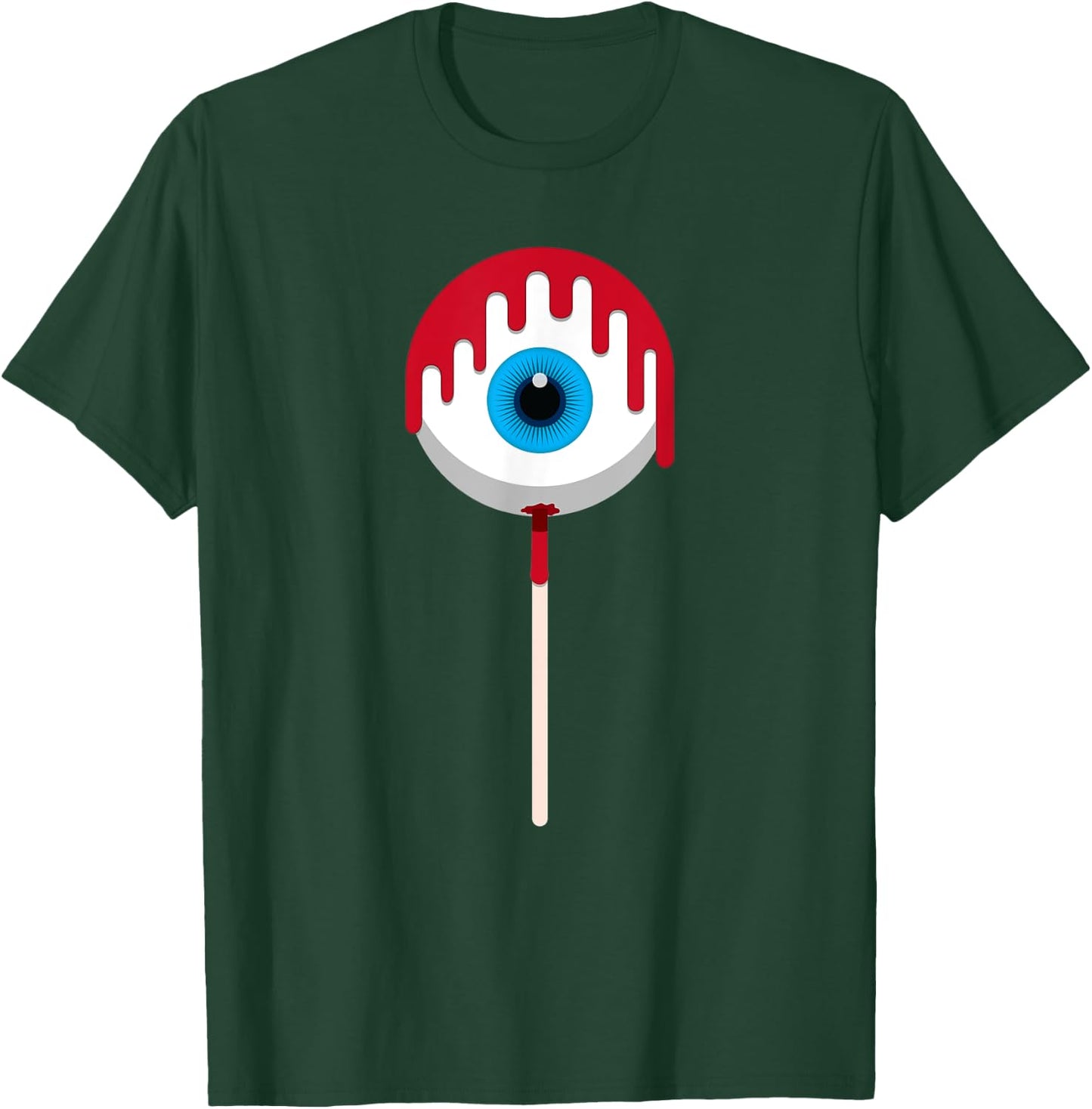 Halloween Eye Candy - Bloody Creepy Eyeball Lollipop T Shirt T-Shirt - T-Shirt | Forest