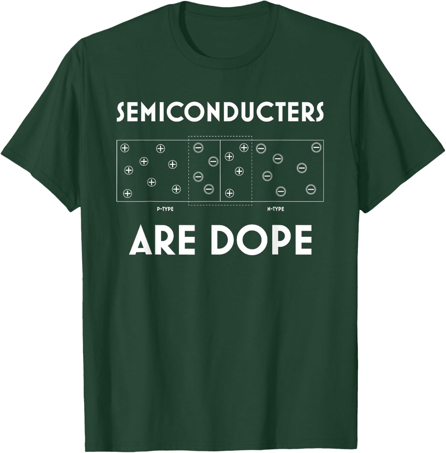 Funny Semiconductors Are Dope PN Junction Semiconductor T-Shirt - T-Shirt | Forest