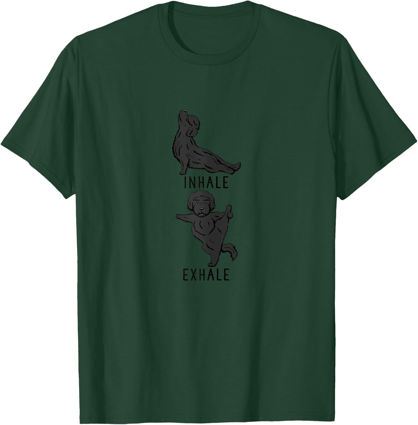Inhale Exhale Labradoodle Yoga Dog Shirt T-Shirt - T-Shirt | Forest