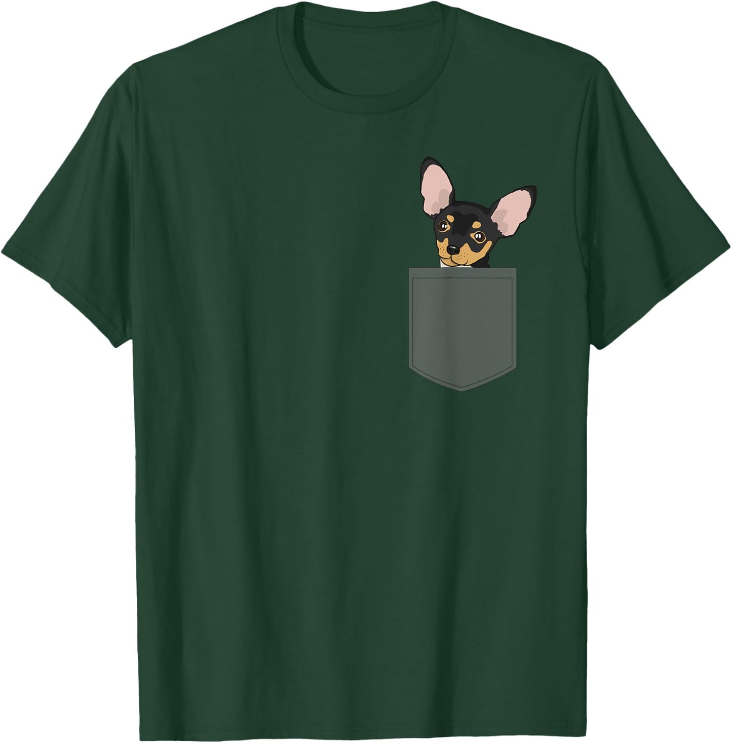 Chihuahua in Pocket design Chiwawa Lovers Gifts T-Shirt - T-Shirt | Forest
