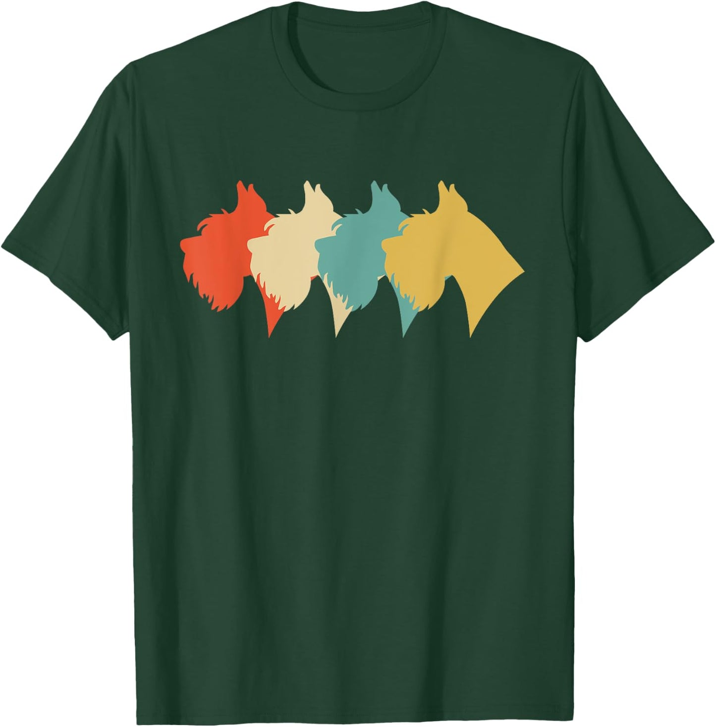 Vintage Retro Art Schnauzer T Shirt Gift T-Shirt - T-Shirt | Forest