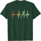 Cross Country Shirt Retro Heartbeat Running Runner T-Shirt - T-Shirt | Forest